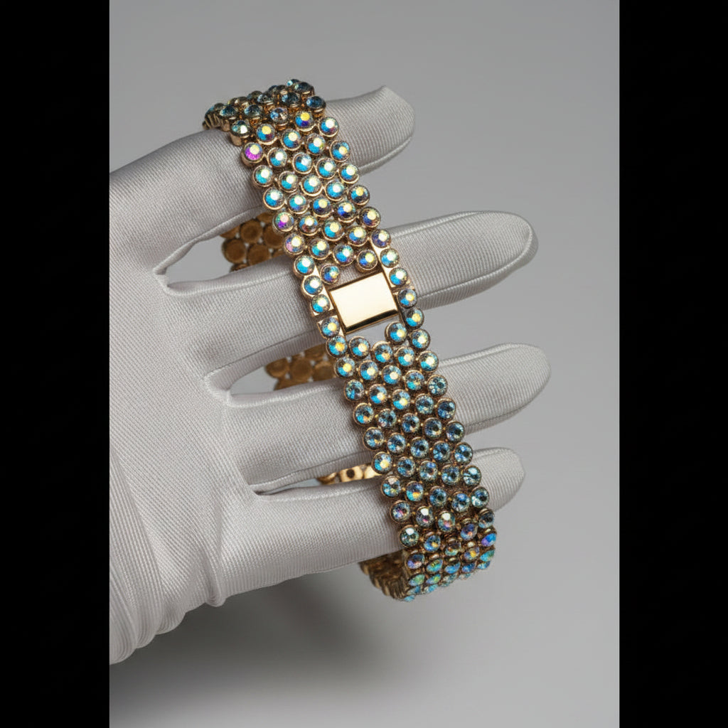 Crystal Apple Watch Band, Bling Strap, Stainless Steel, Moon Shadow Color