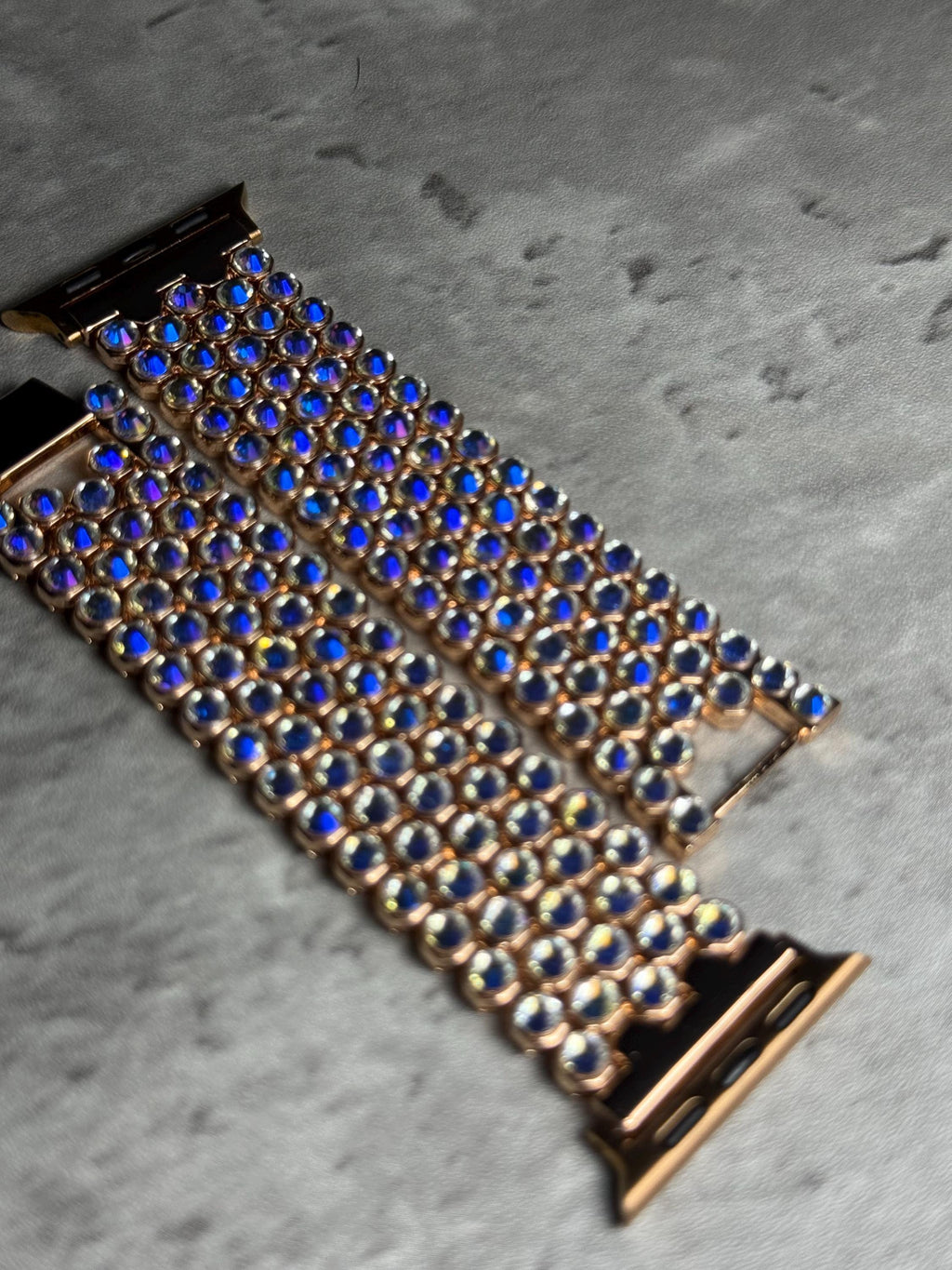 Crystal Apple Watch Band, Bling Strap, Stainless Steel, Moon Shadow Color