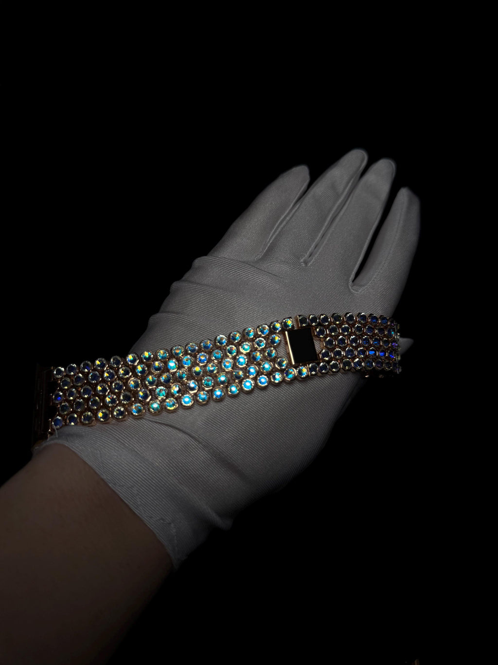 Crystal Apple Watch Band, Bling Strap, Stainless Steel, Moon Shadow Color