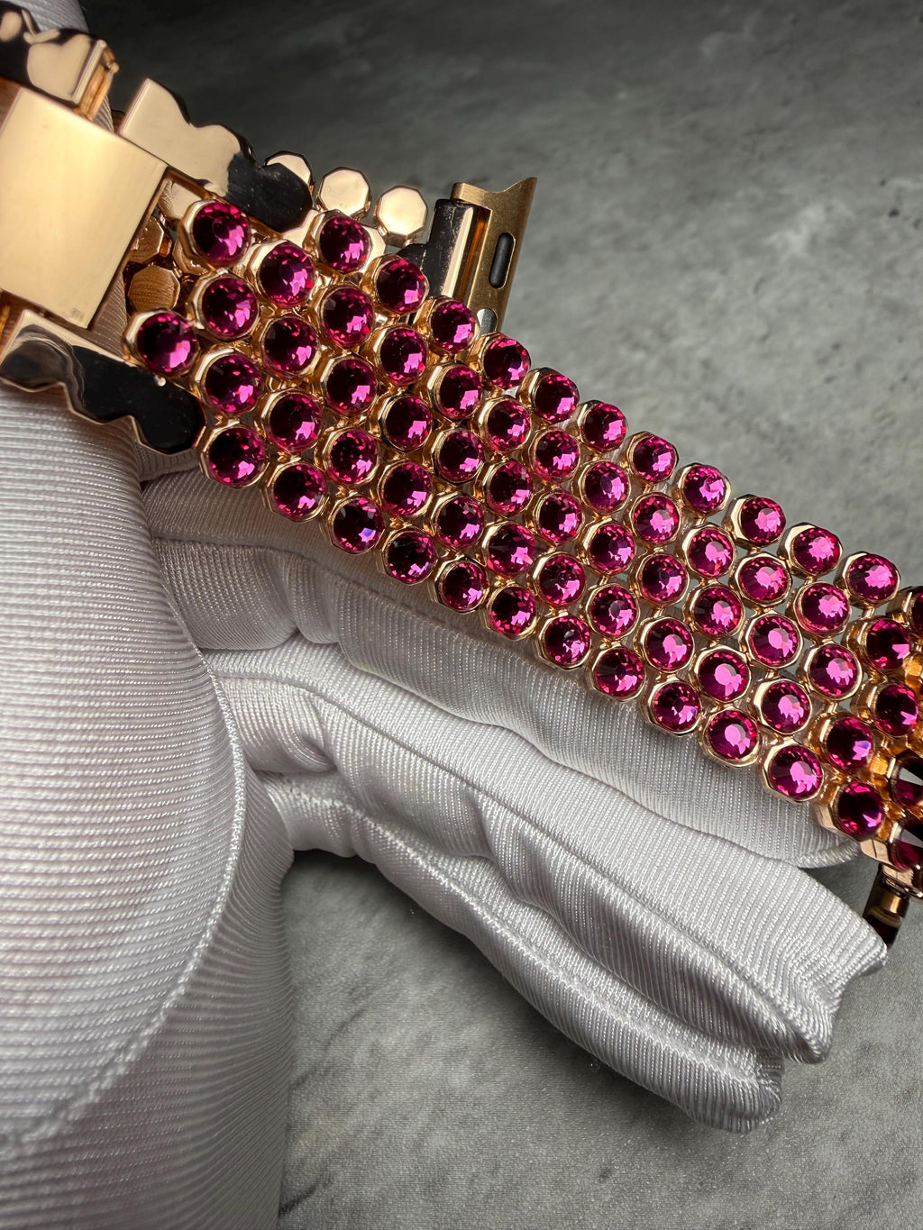 Crystal Apple Watch Band, Stainless Steel Bling Strap, Glamorous Jewelry