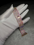 Apple Watch Band, Stainless Steel Strap, Hand-Embellished Glamour, color Crystal AB