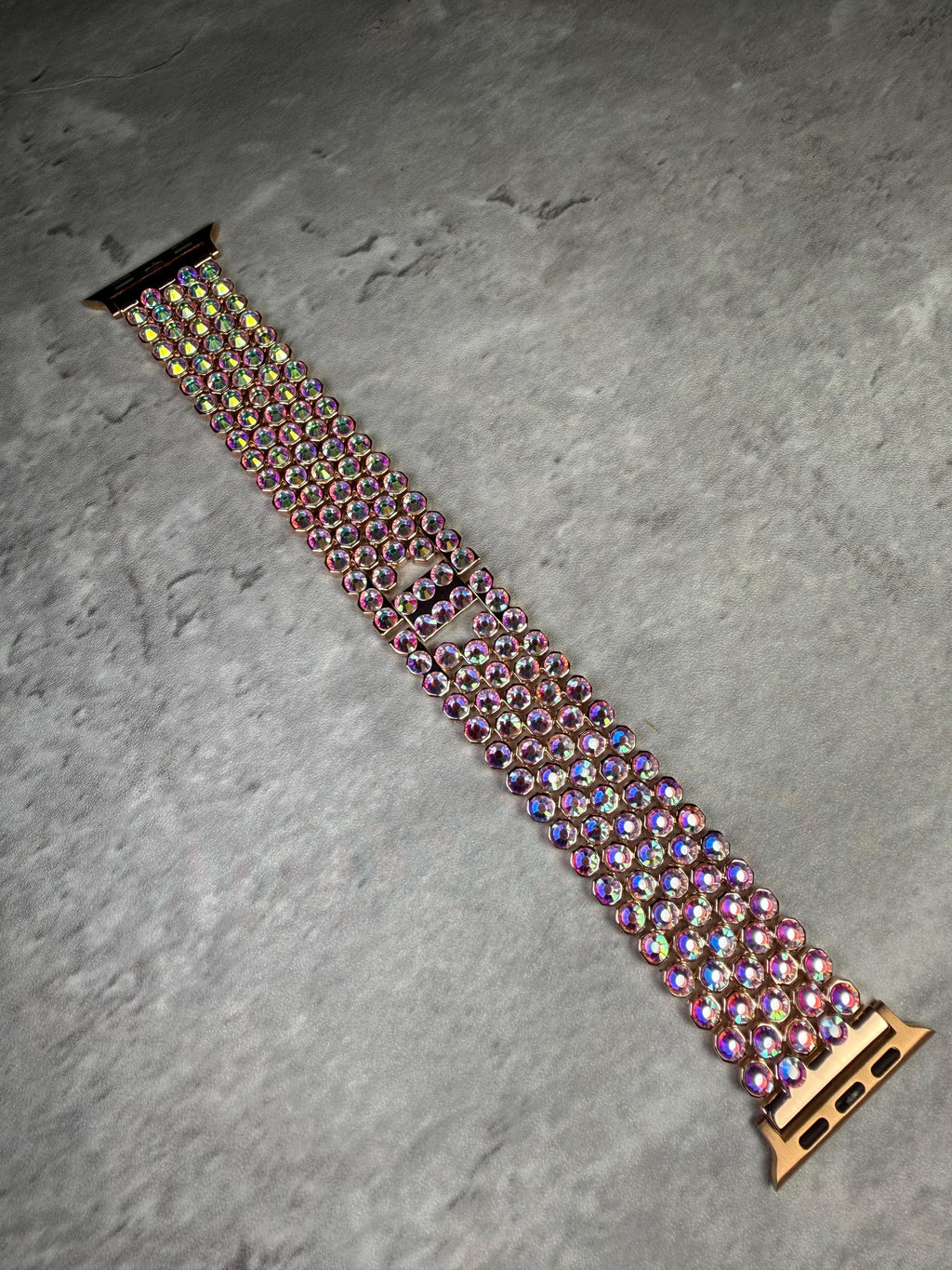 Apple Watch Band, Stainless Steel Strap, Hand-Embellished Glamour, color Crystal AB