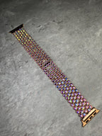 Apple Watch Band, Stainless Steel Strap, Hand-Embellished Glamour, color Crystal AB