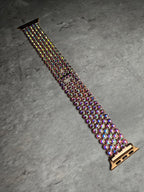 Apple Watch Band, Stainless Steel Strap, Hand-Embellished Glamour, color Crystal AB