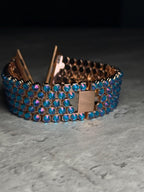Apple Watch Band, Stainless Steel Strap, Hand-Embellished Glamour, color Magma Capri Blue