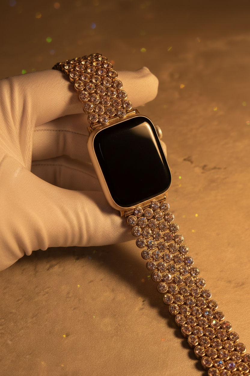 Rose Aurora Crystal Apple Watch Band