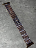 Apple Watch Band, Stainless Steel Strap, Hand-Embellished Glamour, color Angel Violet