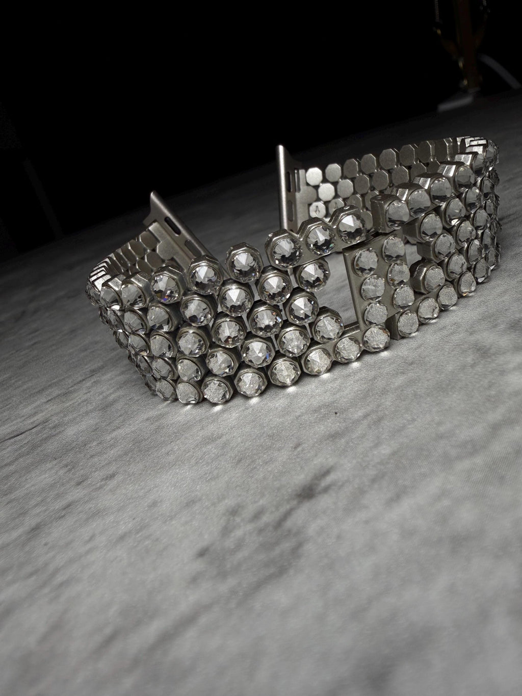 Apple Watch Band, Stainless Steel Strap, Hand-Embellished Glamour, color Crystal
