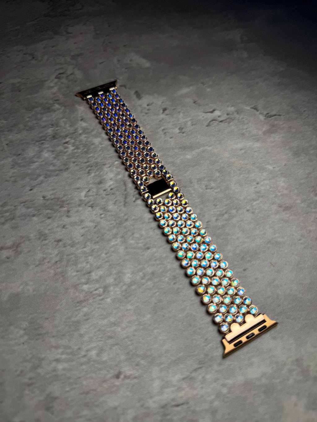 Crystal Apple Watch Band, Bling Strap, Stainless Steel, Moon Shadow Color