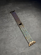 Crystal Apple Watch Band, Bling Strap, Stainless Steel, Moon Shadow Color