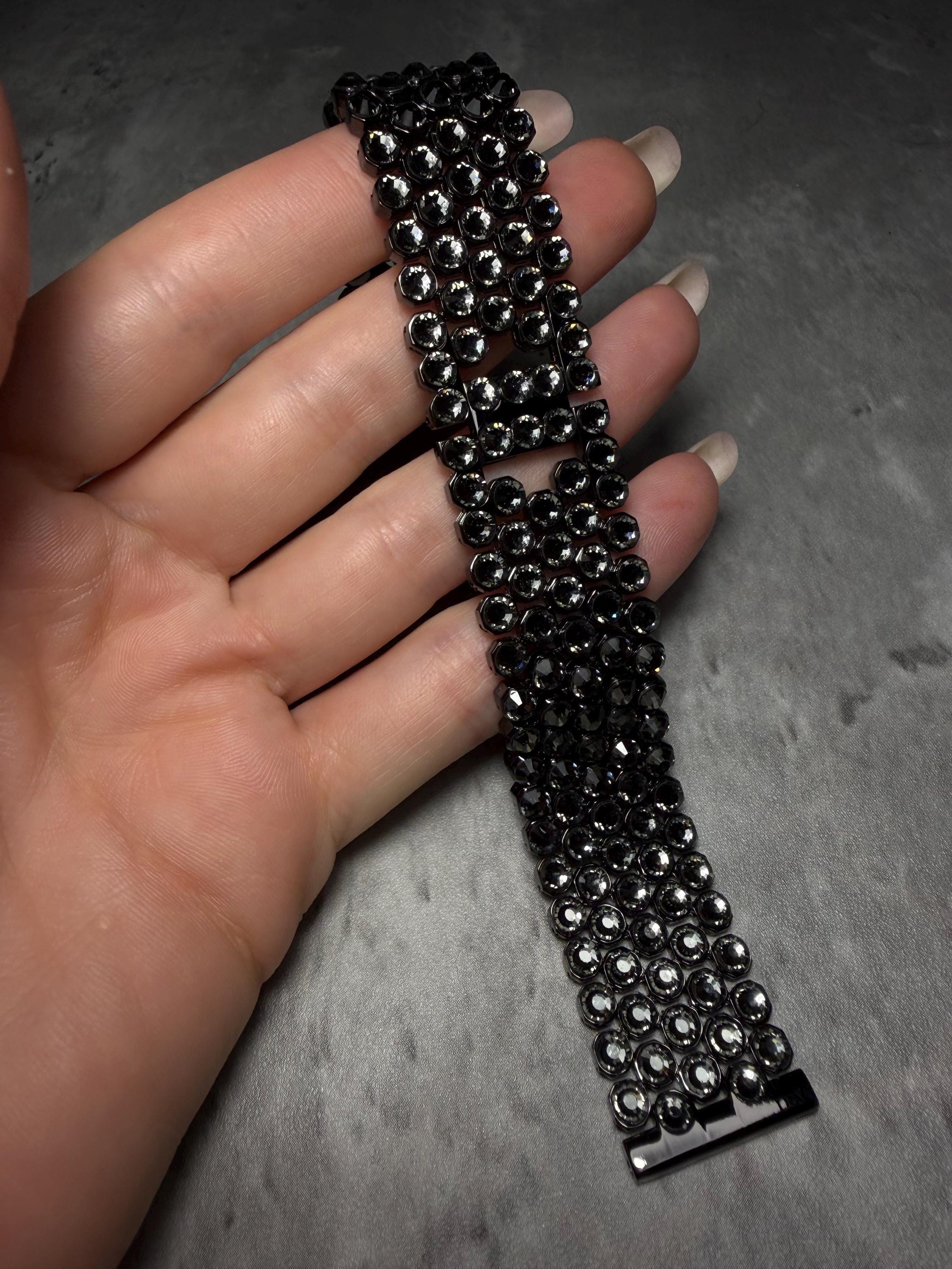Apple Watch Band, Stainless Steel Strap, Hand-Embellished Glamour