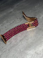 Crystal Apple Watch Band, Stainless Steel Bling Strap, Glamorous Jewelry
