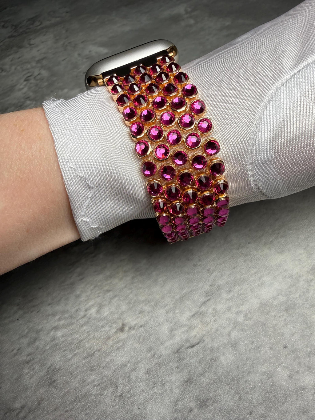 Crystal Apple Watch Band, Stainless Steel Bling Strap, Glamorous Jewelry
