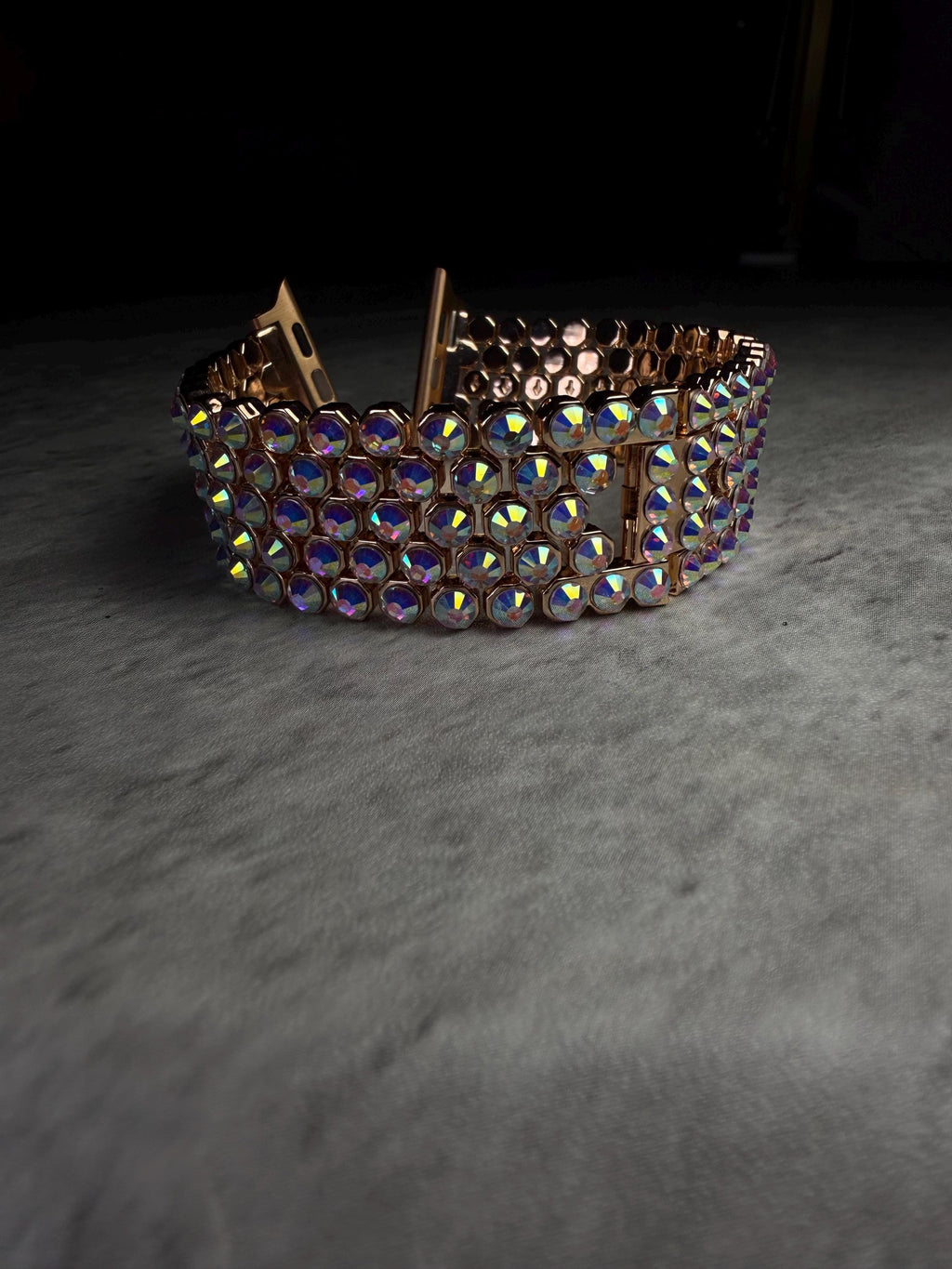 Apple Watch Band, Stainless Steel Strap, Hand-Embellished Glamour, color Crystal AB