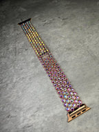 Apple Watch Band, Stainless Steel Strap, Hand-Embellished Glamour, color Crystal AB