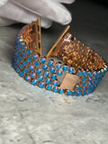 Apple Watch Band, Stainless Steel Strap, Hand-Embellished Glamour, color Magma Capri Blue