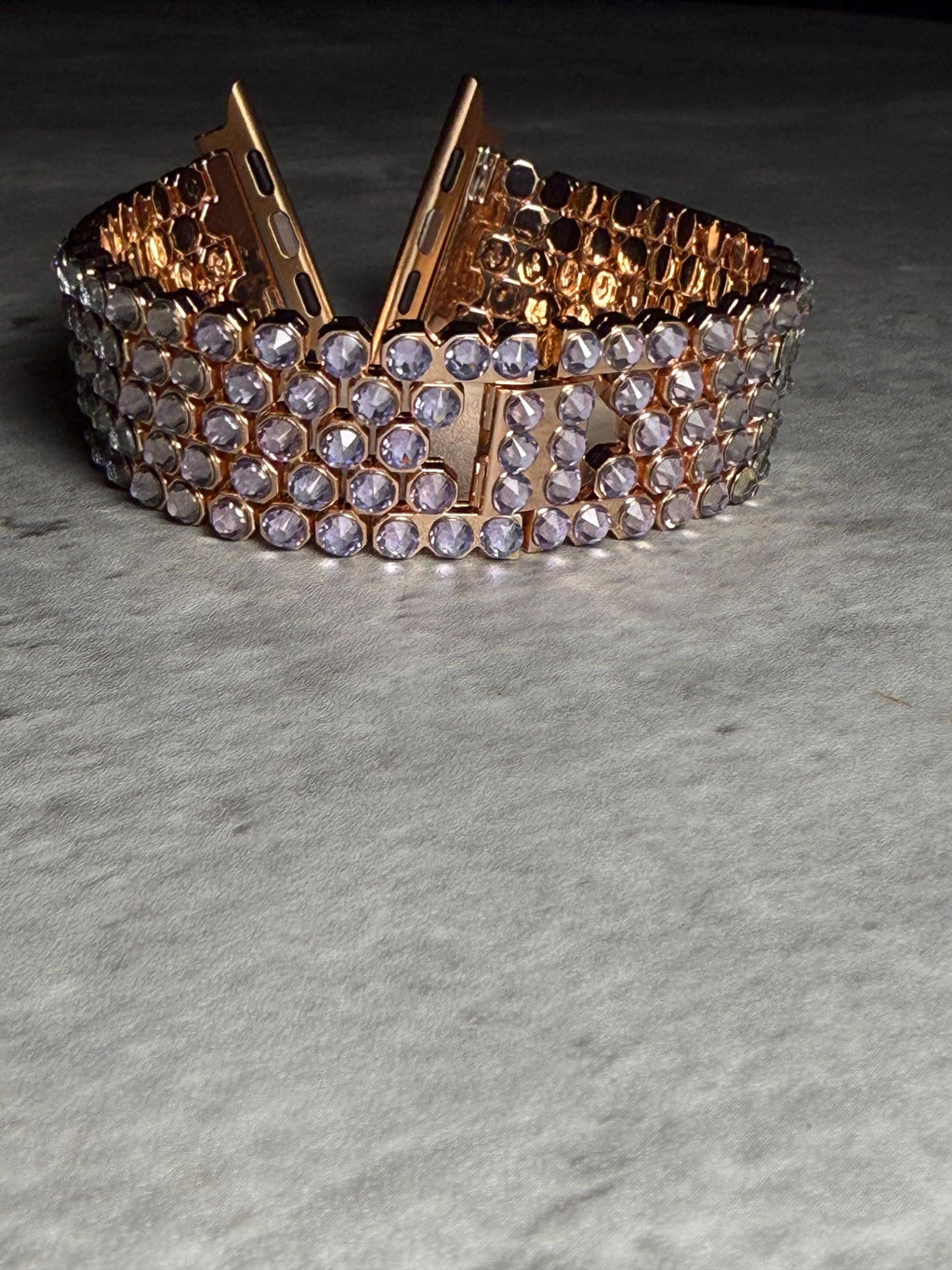 Apple Watch Band, Stainless Steel Strap, Hand-Embellished Glamour, color Angel Violet