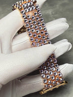 Apple Watch Band, Stainless Steel Strap, Hand-Embellished Glamour, color Angel Violet