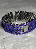 Apple Watch Band, Stainless Steel Strap, Hand-Embellished Glamour, color Magma Sapphire