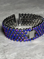 Apple Watch Band, Stainless Steel Strap, Hand-Embellished Glamour, color Magma Sapphire