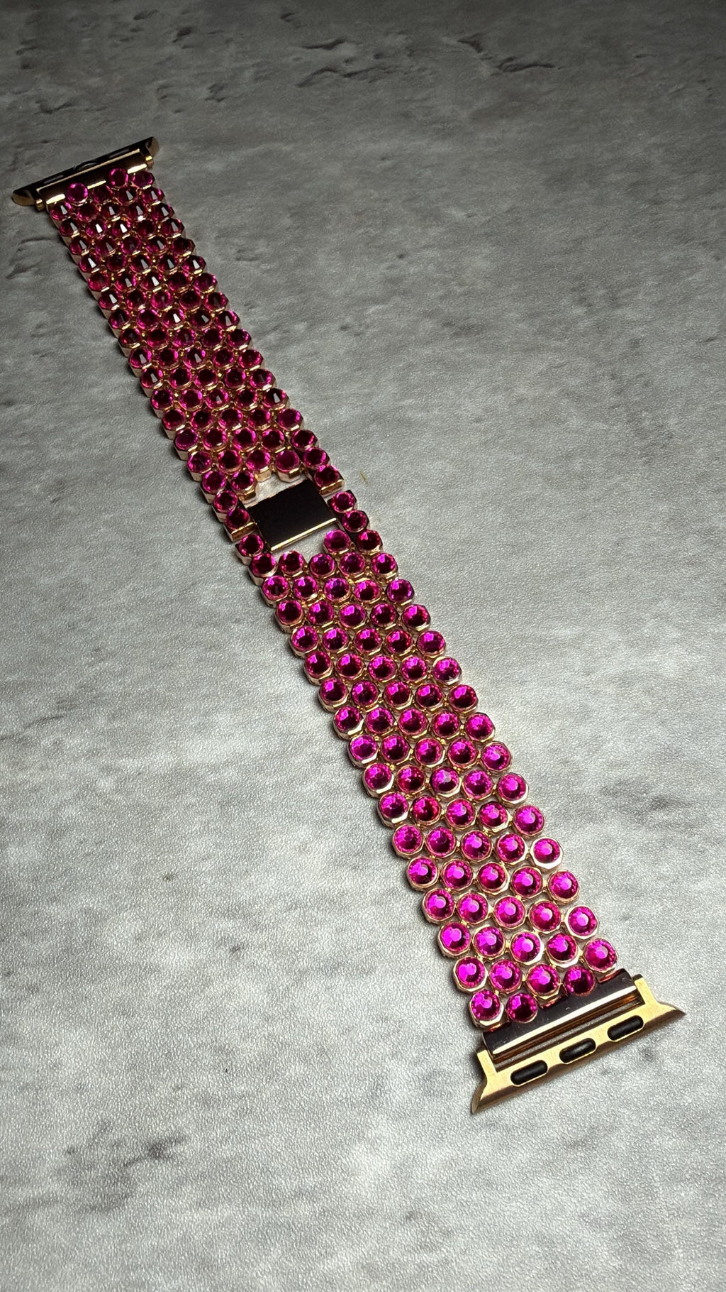Apple Watch Band, Stainless Steel Strap, Hand-Embellished Glamour, color Rose B