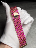 Apple Watch Band, Stainless Steel Strap, Hand-Embellished Glamour, color Rose B