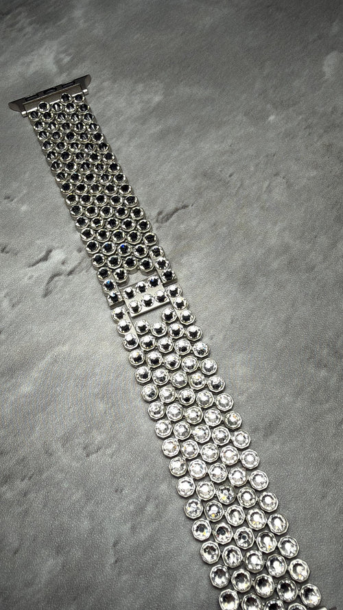 Apple Watch Band, Stainless Steel Strap, Hand-Embellished Glamour, color Crystal