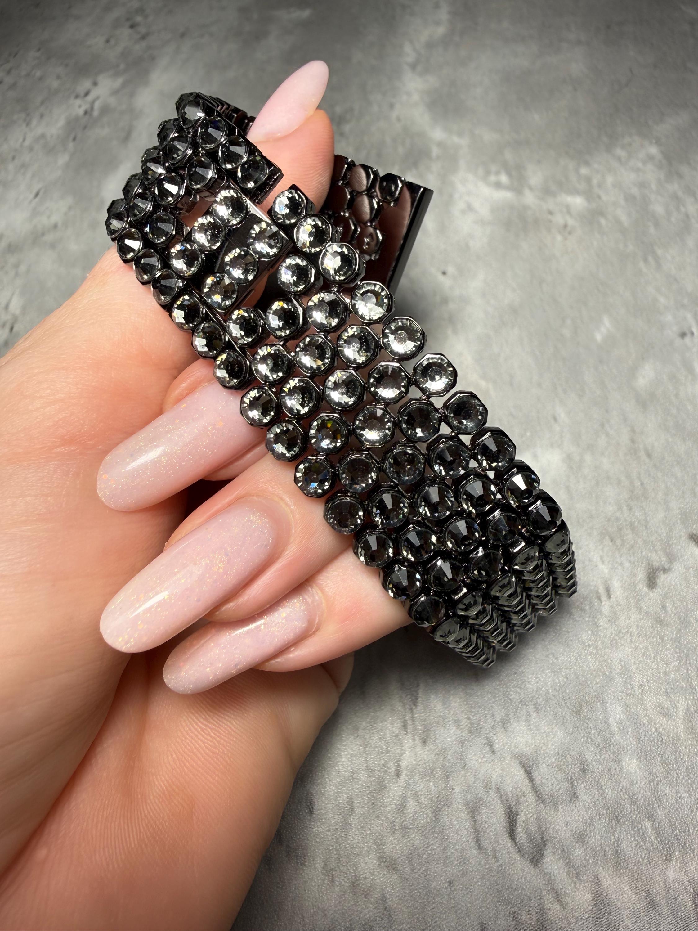 Apple Watch Band, Stainless Steel Strap, Hand-Embellished Glamour