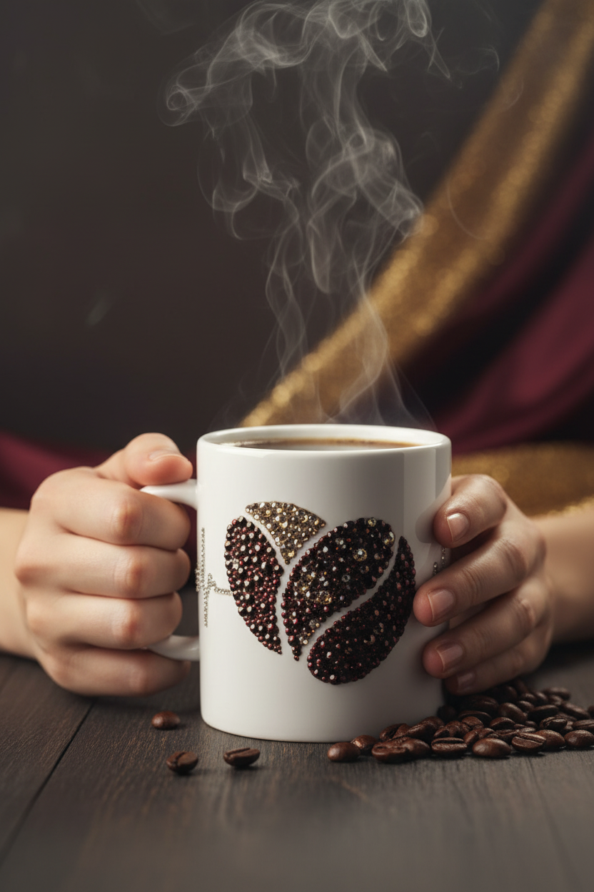 LUXORI Sparkle Crystal Coffee Mug