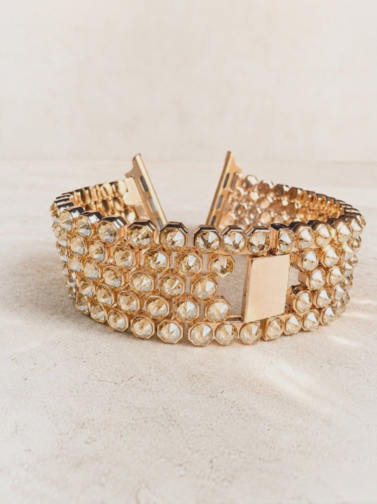 Rose gold crystal Apple Watch band, handmade by LUXORI — video